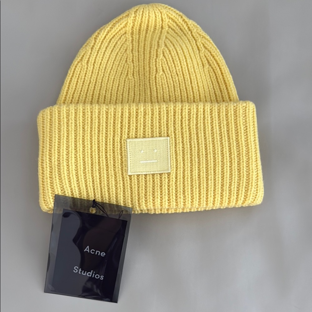 Acne Studios Large Face Logo Beanie